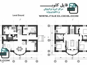 دانلود پلان ویلا / دانلود پلان ویلای زیبا و شیک  / ویلای مدرن / نقشه ویلا / طراحی ویلا